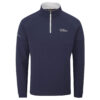 Oscar Jacobson Men's Lockhart Tour Quarter Zip Golf Mid Layer - Navy