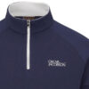 Oscar Jacobson Men's Lockhart Tour Quarter Zip Golf Mid Layer - Navy - Image 3