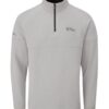 Oscar Jacobson Men's Lockhart Tour Quarter Zip Golf Mid Layer - Lunar Grey