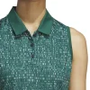 Adidas Ladies Sleeveless Digitized Print Golf Polo Shirt IX3659 - Image 2
