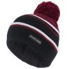 Island Green Golf IGHAT2135 Men's Knitted Bobble Hat Black/Red/White