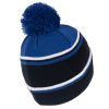 Island Green Golf IGHAT2135 Men's Knitted Bobble Hat Black/Blue/White - Image 2