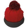TaylorMade23Bobble Beanie Red OSFM - Image 2