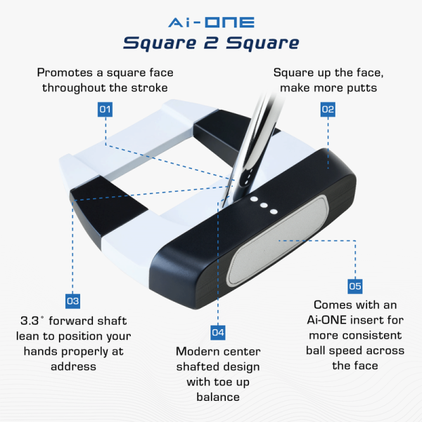 Odyssey Ai-ONE Square 2 Square Jailbird Putter - Image 2