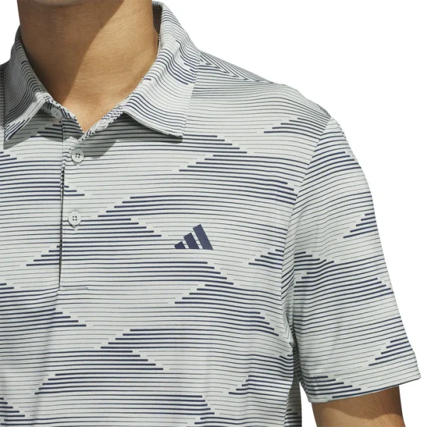 Adidas Polo Shirt JF9008 Wonder Silver/Collegiate Navy - Image 3