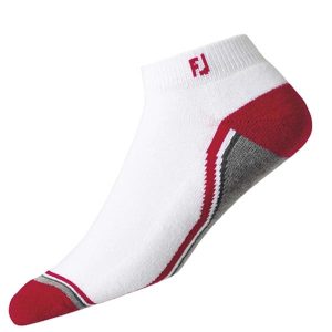 FootJoy Gents White/Grey/Red ProDry Sport Socks