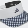 Adidas Tour Gingham Visor - Wonder Silver/Collegiate Navy - Image 3