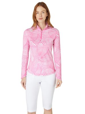Stencil Floral Sun Protection Top  - Ladies Code CGKSF300