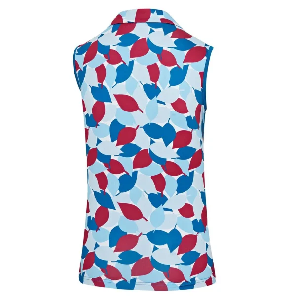 IslandGreen Ladies Sleeveless Polo – Blue - Image 3
