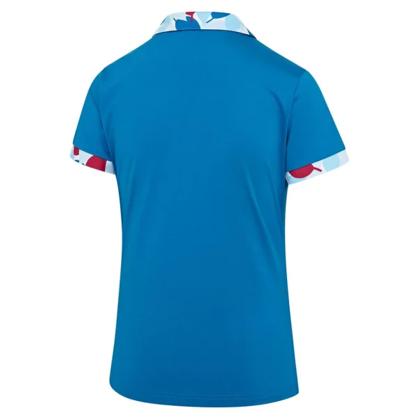 Island Green Ladies Leaf Print Polo - Image 3