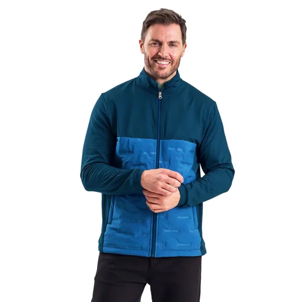 Island Green Quilted Padded Jacket - Blue - Code IGJKT2351