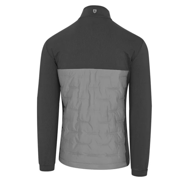 Island Green Quilted Padded Jacket - Charcoal - Image 3