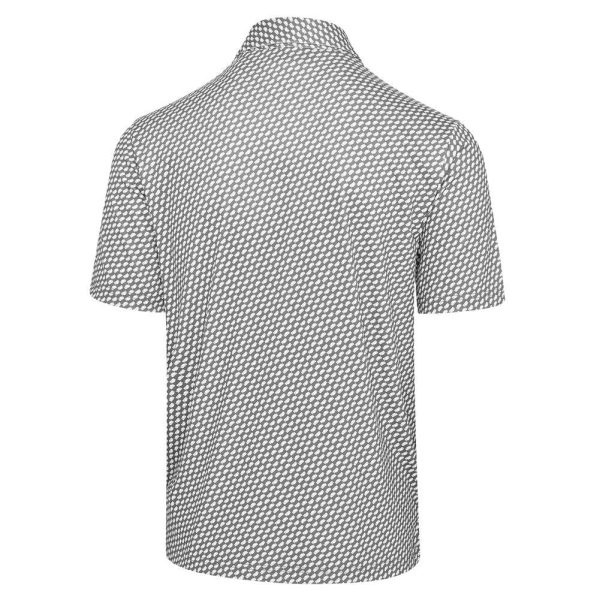 Island Green Abstract Print Polo - Grey - Image 3