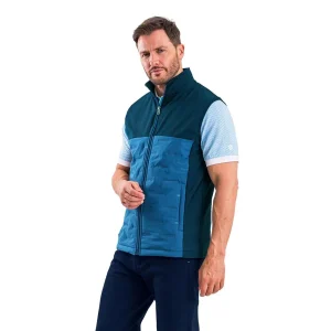 Island Green Padded Gilet - Blue/Navy - Code IGVST2350