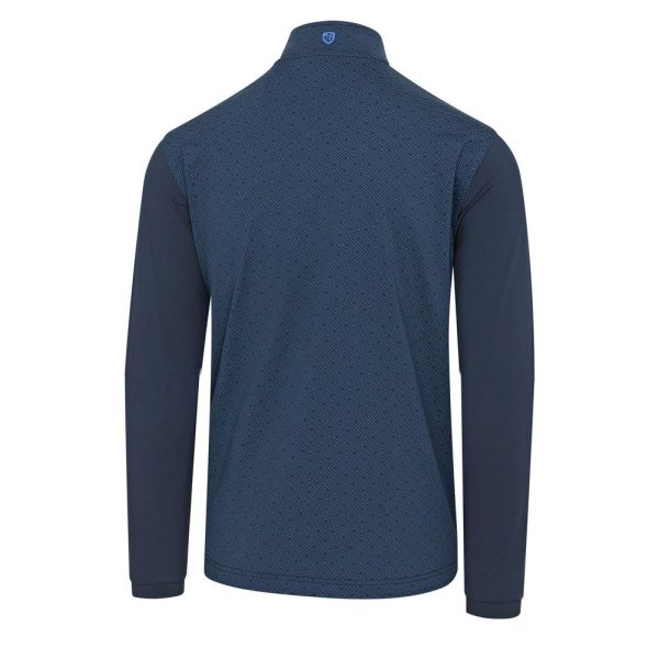 Island Green Printed Yoke Top Layer - Navy - Image 3
