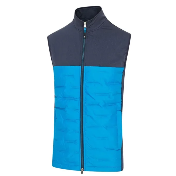 Island Green Padded Gilet - Blue/Navy - Image 2