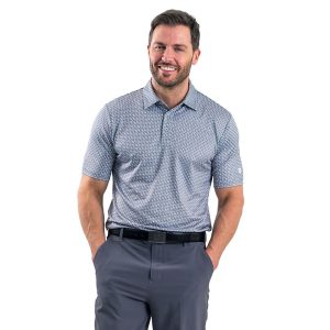Island Green Abstract Print Polo - Grey IGTS2342