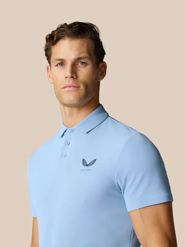Castore Club Essential Polo - Sky Blue - Image 5