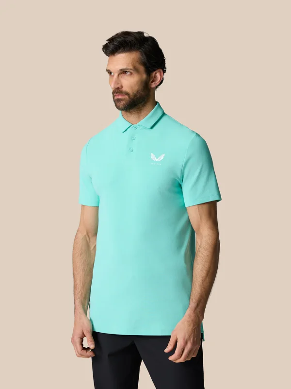 Castore Club Essential Polo - Aqua - Image 2
