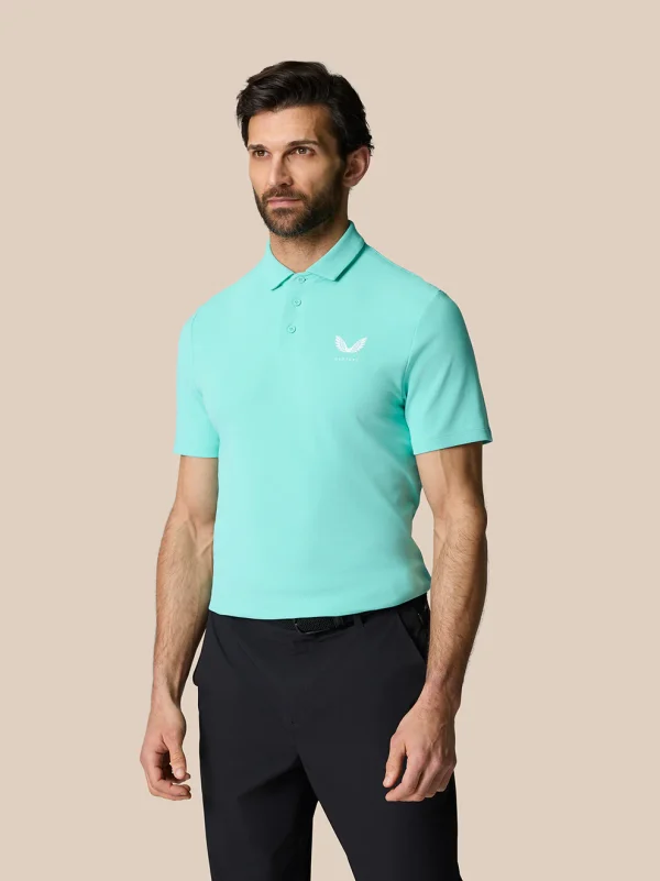 Castore Club Essential Polo - Aqua - Image 3