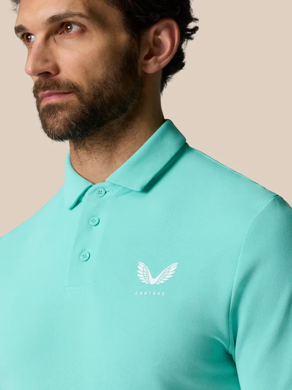 Castore Club Essential Polo - Aqua - Image 5