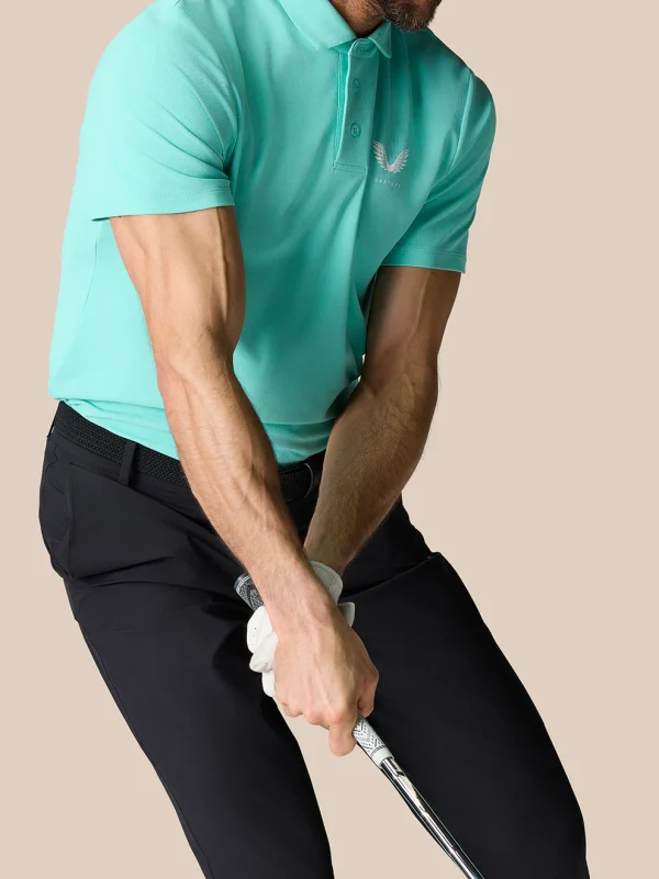 Castore Club Essential Polo - Aqua - Image 6