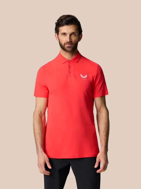 Castore Club Essential Polo - Poppy - Image 2