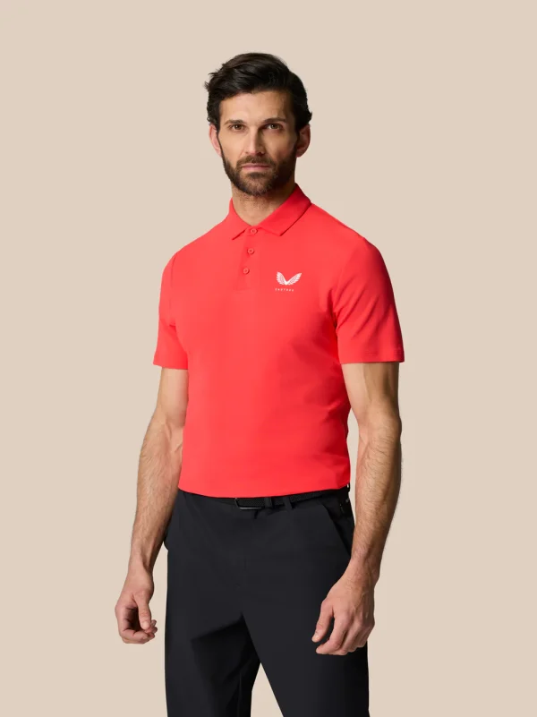 Castore Club Essential Polo - Poppy - Image 3