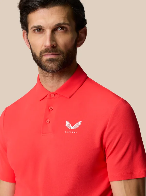 Castore Club Essential Polo - Poppy - Image 5