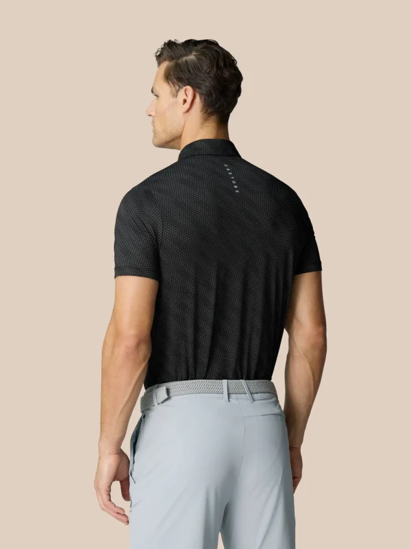 Castore Club Golfball Print Polo - Black - Image 2