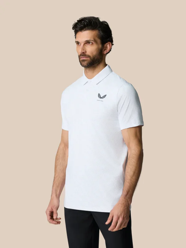 Castore Club Golfball Print Polo - White - Image 3
