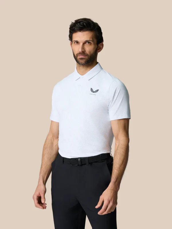 Castore Club Golfball Print Polo - White - Image 4