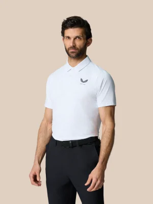 Castore Club Golfball Print Polo - White GME30993-001