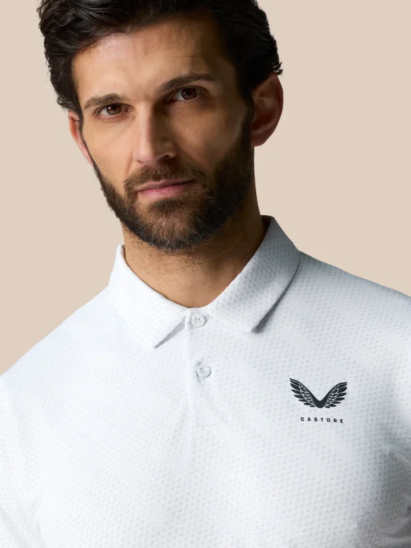 Castore Club Golfball Print Polo - White - Image 7