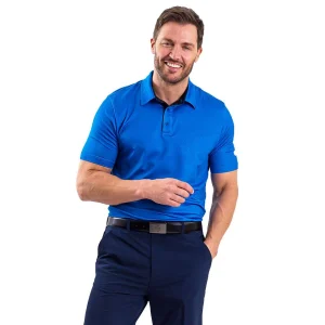 Island Green Allover Laser Print Polo - Blue - Blue IGTS2346