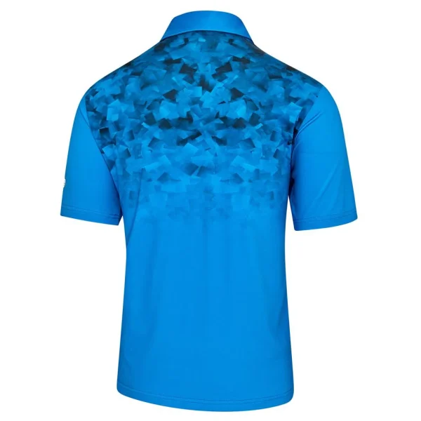 Island Green Graded Print Polo - Blue - Image 4