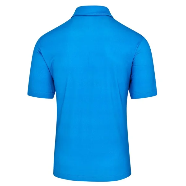 Island Green Allover Laser Print Polo - Blue - Image 3