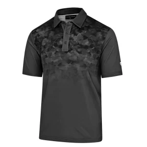 Island Green Graded Print Polo - Black IGTS2343