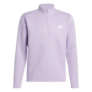 adidas Gents Ultimate365 Dwr Textured ¼ Zip Sweatshirt Powder Plum