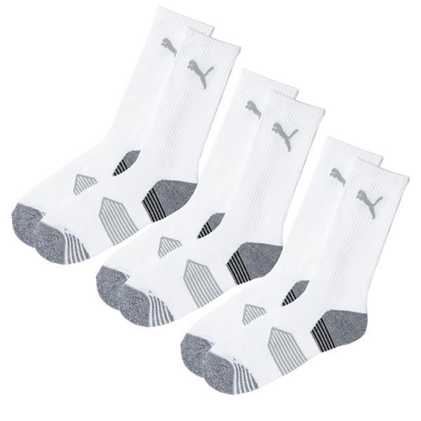 Puma Gents Essential Crew Cut Sock 3-Pairs 8-12 White