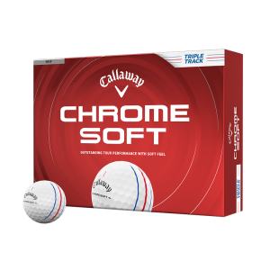 Chrome Soft Triple Track White Golf Balls
